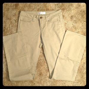 Khaki straight leg pants (jeans)